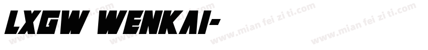 lxgw wenkai字体转换